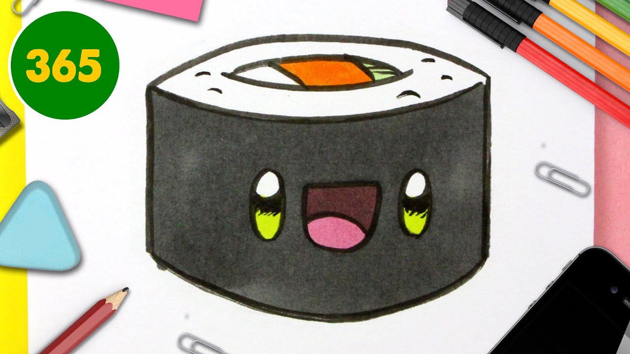 COME DISEGNARE SUSHI KAWAII