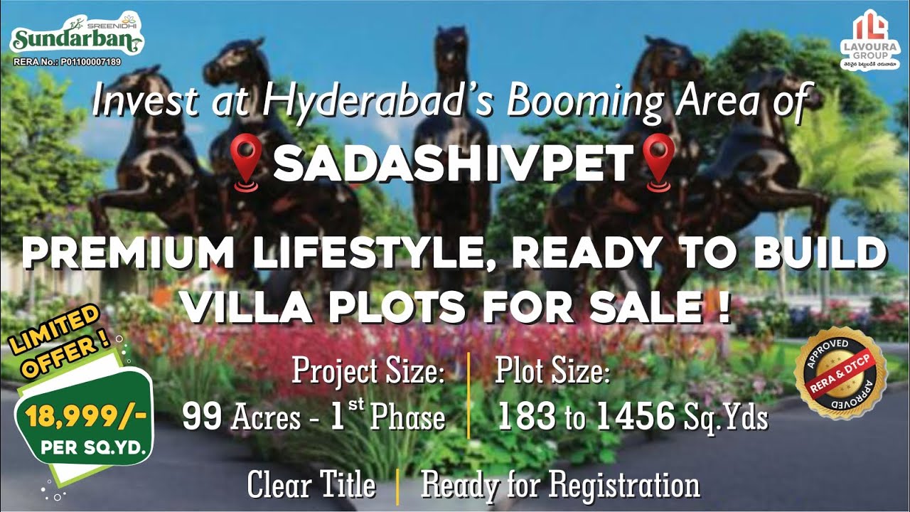 Ready To Build VILLA PLOTS for SALE ! at SADASHIVPET on MUMBAI HIGHWAY !