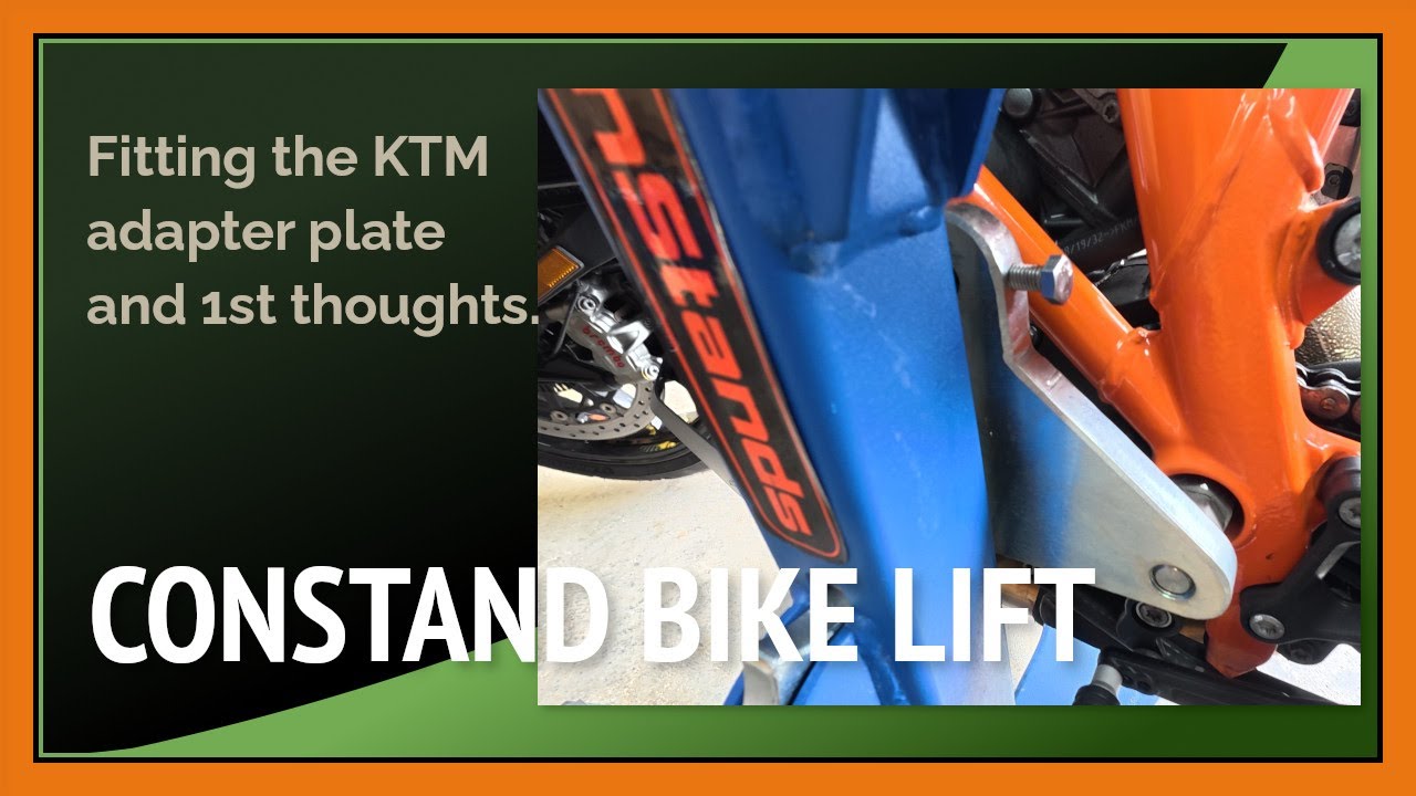 Подъемник для мотоциклов Constand. Установка переходной пластины KTM и первые впечатления.