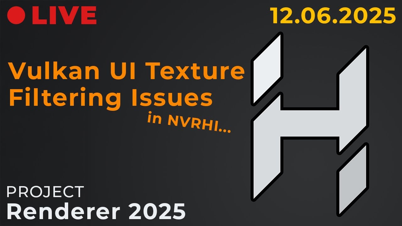 Fixing UI Texture Filtering in Vulkan and NVRHI // Renderer 2025 // Hazel Engine Stream (12.06.2025)