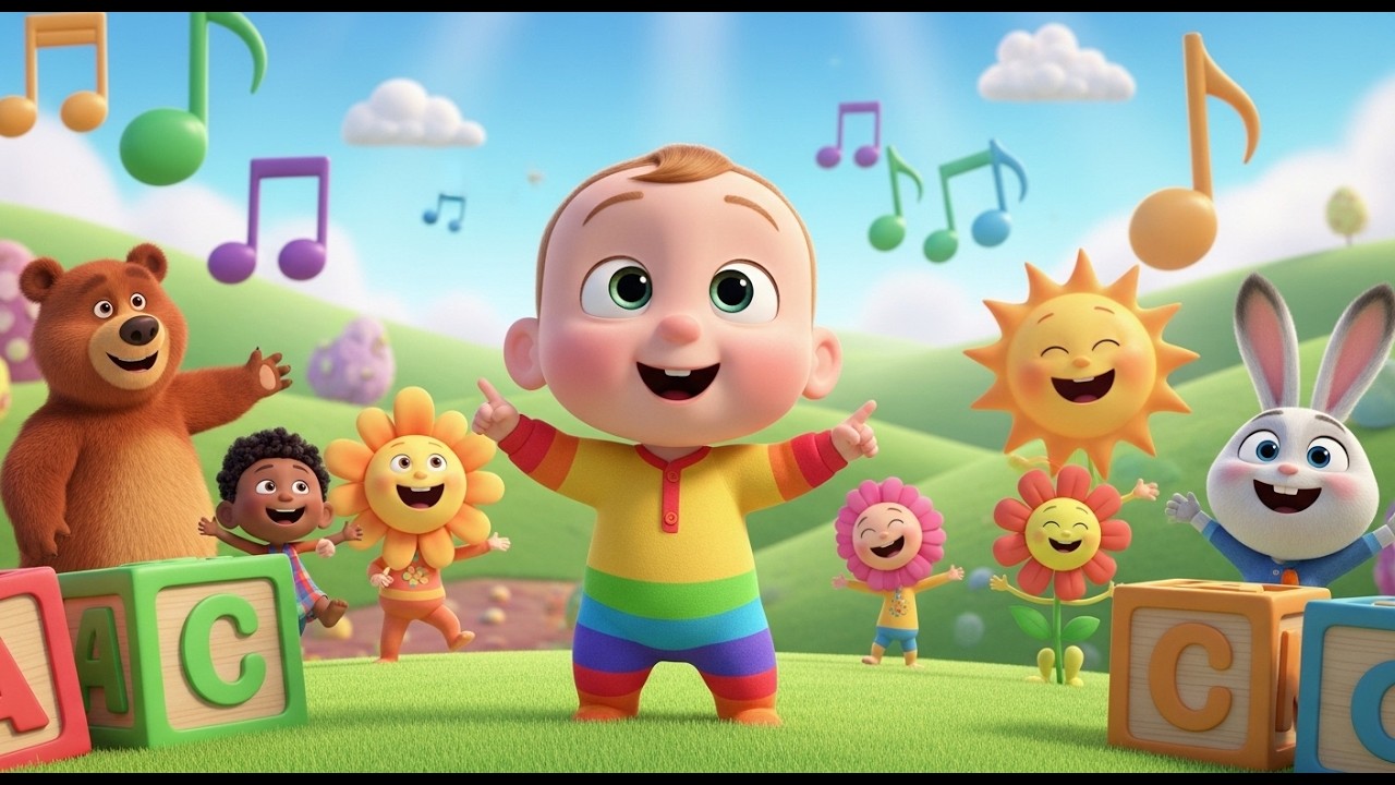 Head, Shoulders, Knees and Toes 🧍‍♂️🎶 Fun Action Song for Kids, Babies & Toddlers Sing Along