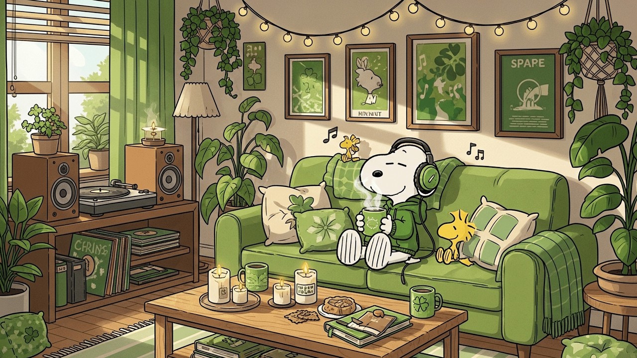 Snoopy Soft Piano Lofi Ambience for Deep Relaxation and Peaceful Vibes