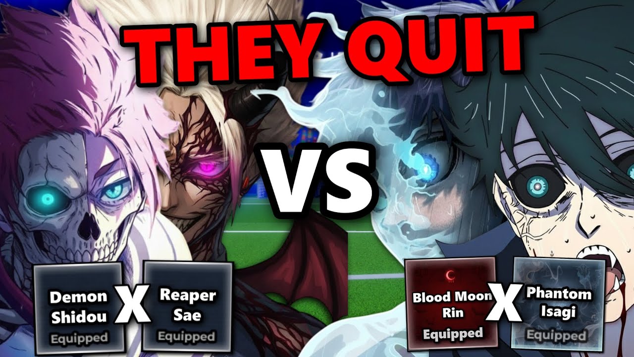 Reaper Sae & Demon Shidou VS Phantom Isagi & Bloodmoon Rin (THEY RAGE QUIT) | Blue Lock Rivals