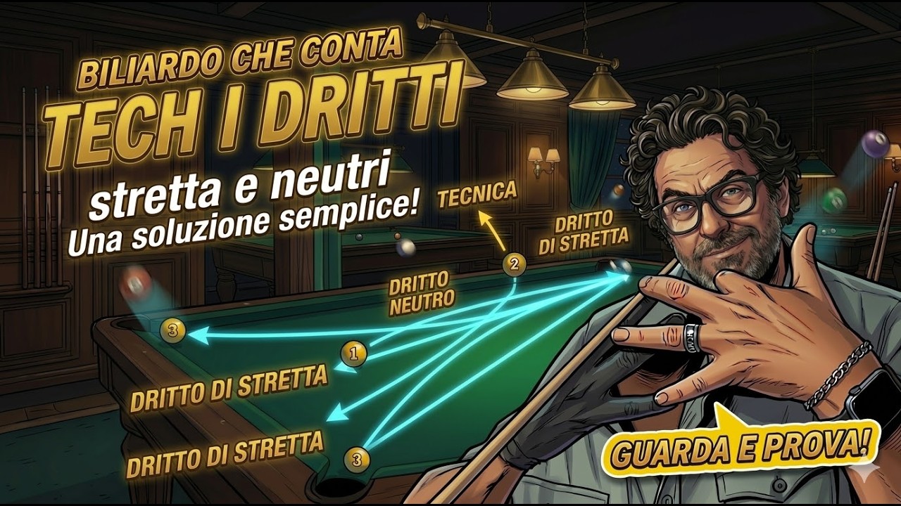 Il Biliardo che Conta TECH - Il DRITTI di stretta e quelli neutri. Una soluzione semplice semplice!