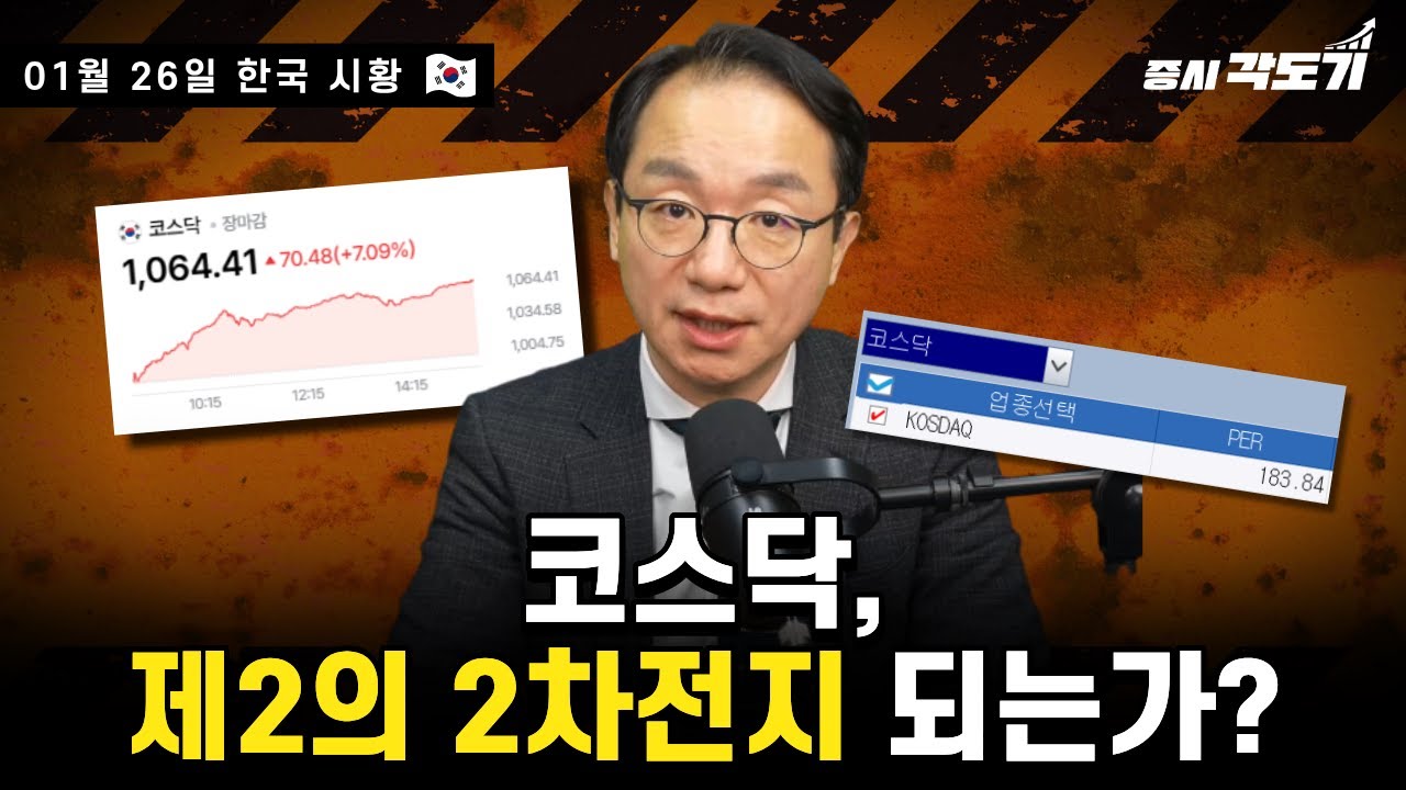 [1월 26일 월요일 한국시황] 코스닥 PER 183배
