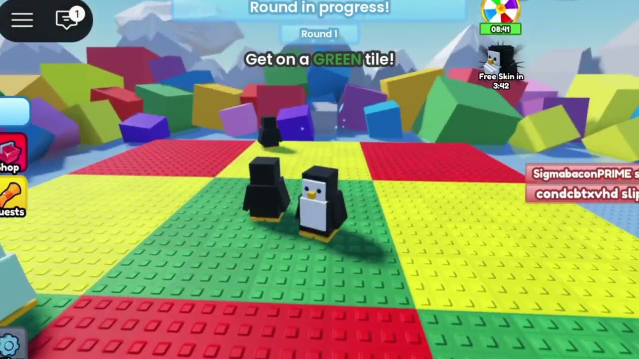 Playing knockout penguin 