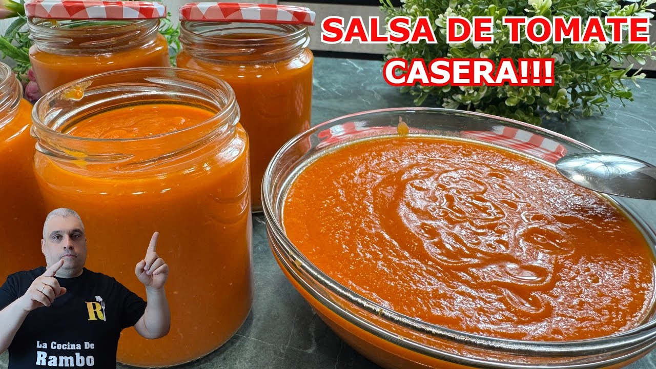 SALSA de TOMATE casera 🍅 Receta de Salsa 100% Casera 🍅 y Cómo CONSERVARLA
