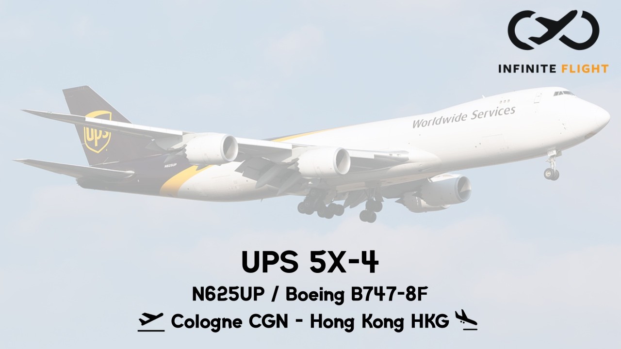 Infinite Flight // UPS B48F 5X-4 // Cologne CGN - Hong Kong HKG