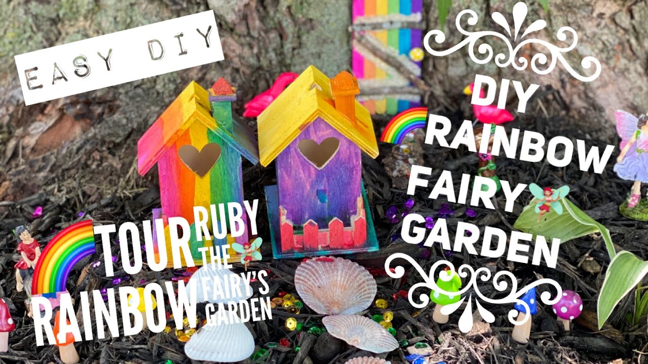 🌈🧚🏻‍♀️Easy and Fun DIY Rainbow Fairy Garden Tour Given by Ruby, The Rainbow Fairy 🌈🧚🏻‍♀️🧚🏾🧚🏼‍♂️💕