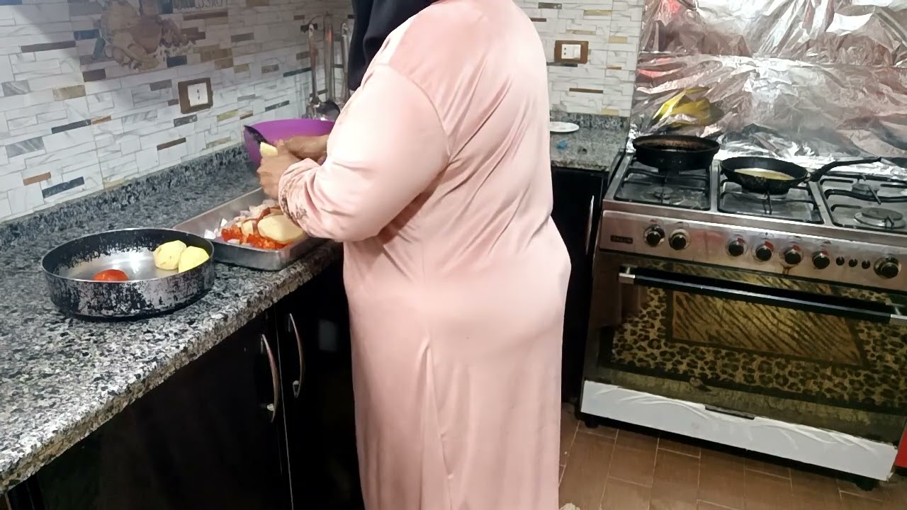 روتين يومي‼️صينيه البطاطس بالفراخ المشويه في الفرن غداء ع السريع ‼️