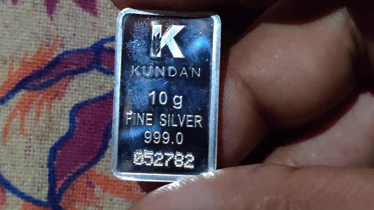 Kundan 10 gram silver bar