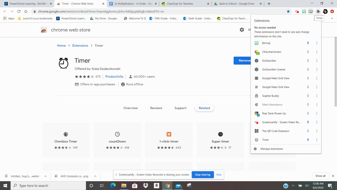 How to Add Google Timer Extension