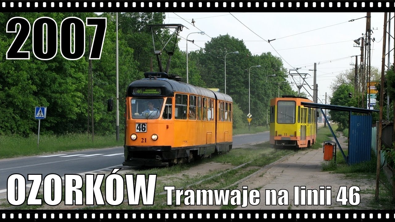 Ozorków. Tramwaje na linii 46; 25.05.2007 r.