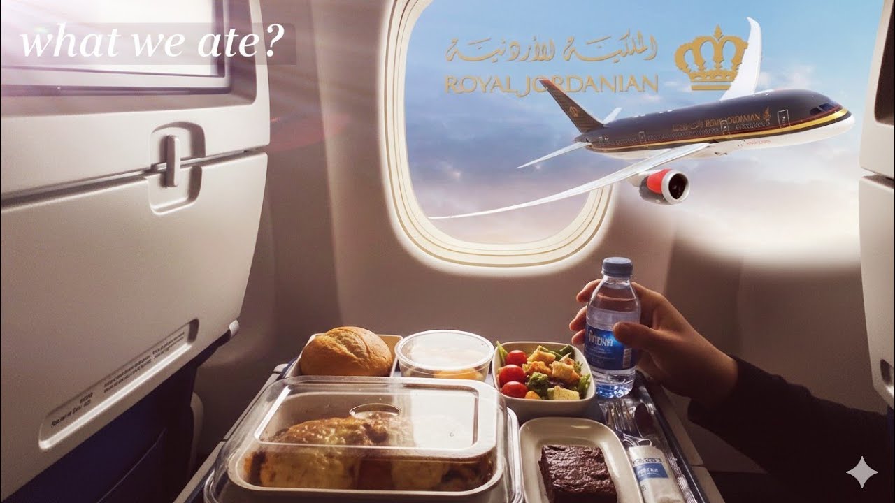 MADINAH - AMMAN - LONDON ROYAL JORDANIAN AIRLINES FOOD 🍴