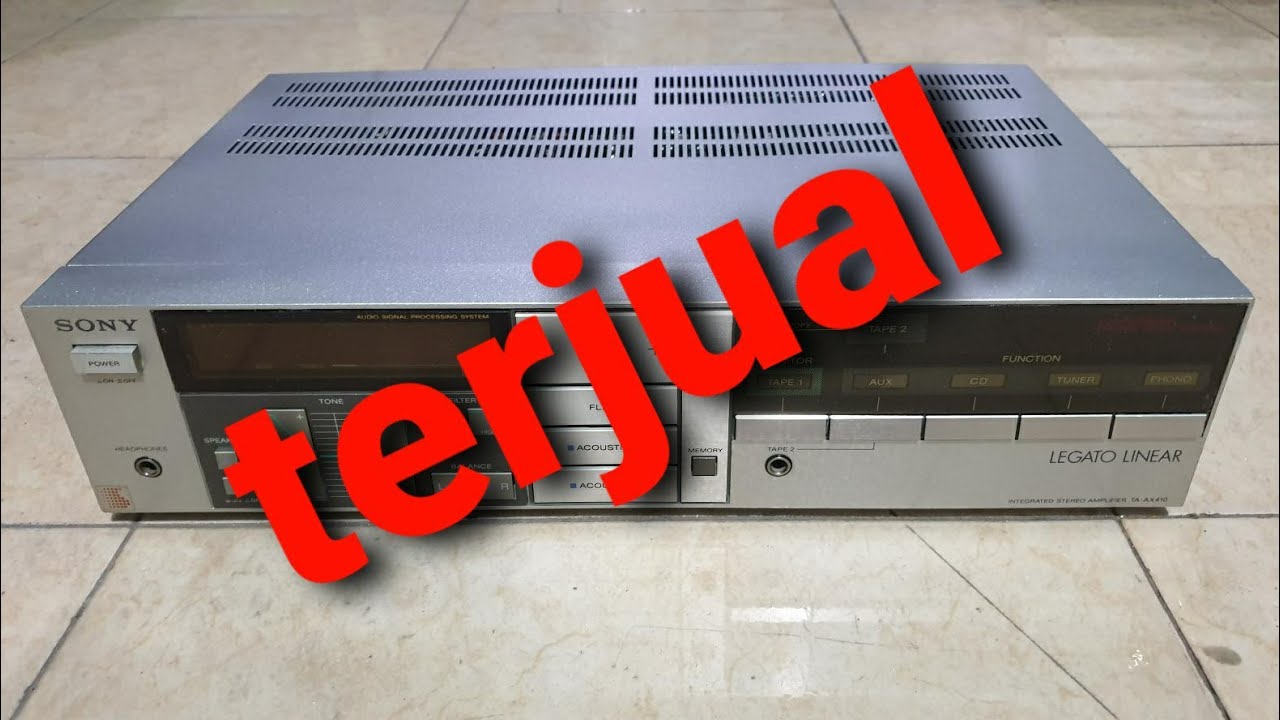 Tes power amplifier SONY TA-AX410 made in japan stereo integrated 