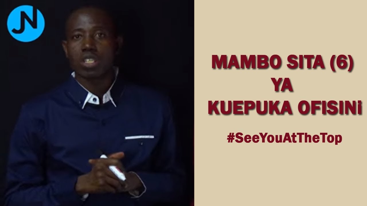 Mambo Sita (6) Ya Kuepuka Unapokua Katika Eneo Lako La Kazi