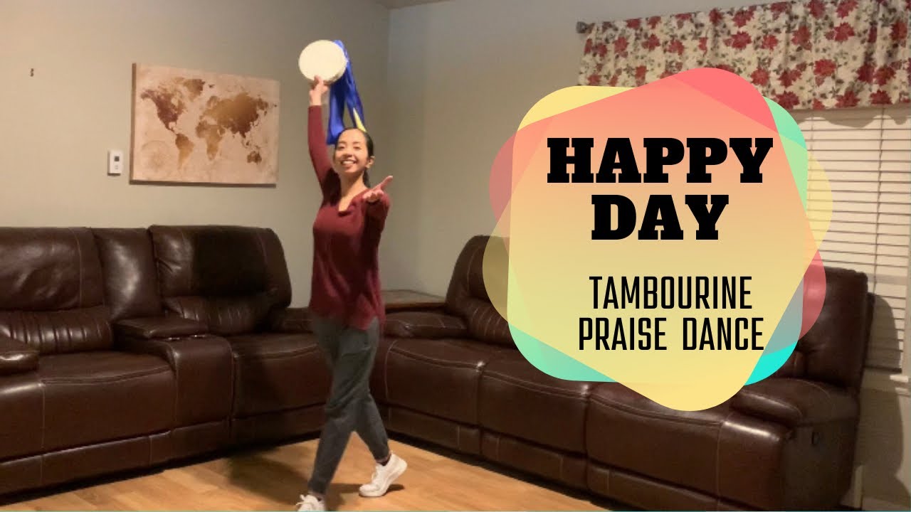 HAPPY DAY (Kim Walker) Tambourine Praise Dance| Link of the Dance Tutorial is on the Description box