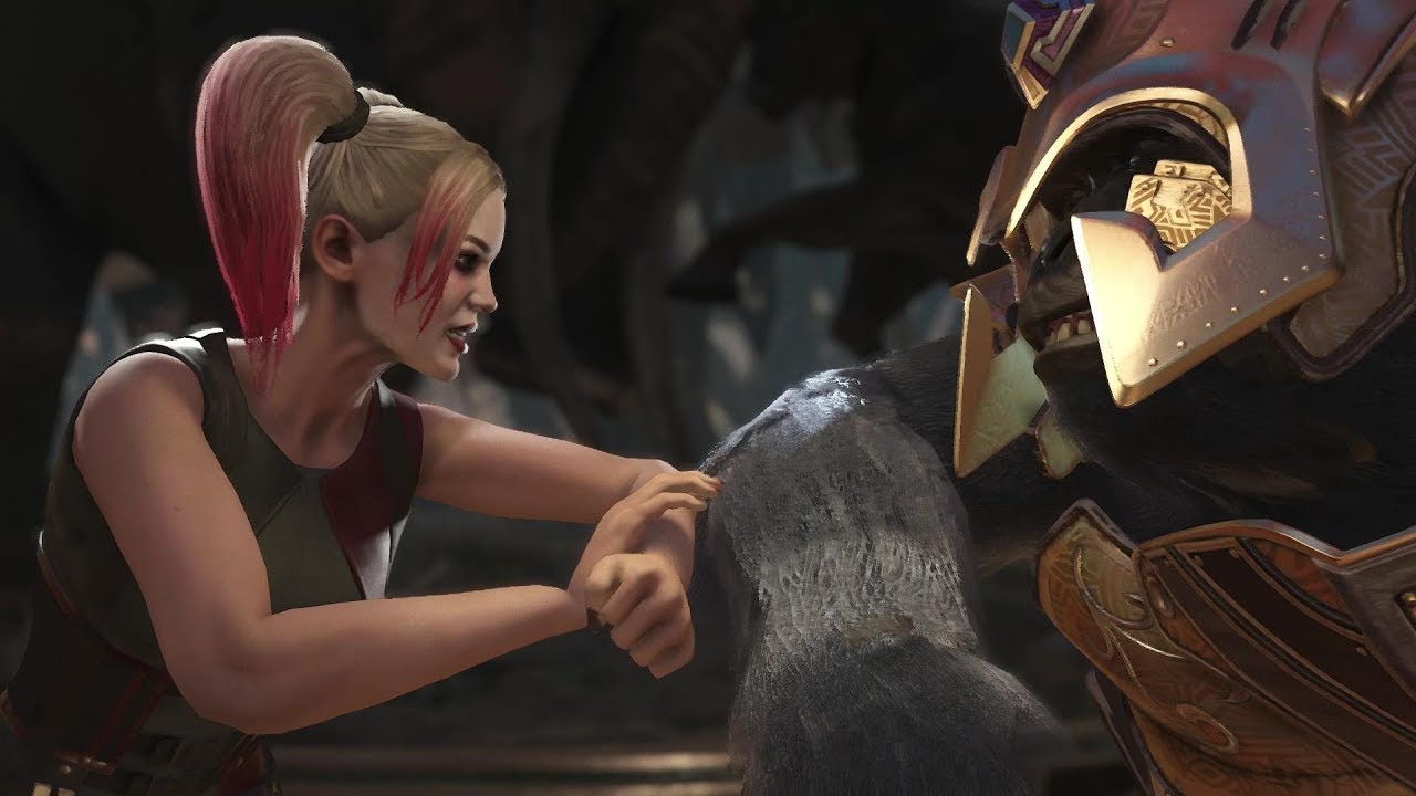 Injustice 2 : Harley Quinn Vs Gorilla Grodd - All Intro/Outro, Clash Dialogues, Super Moves