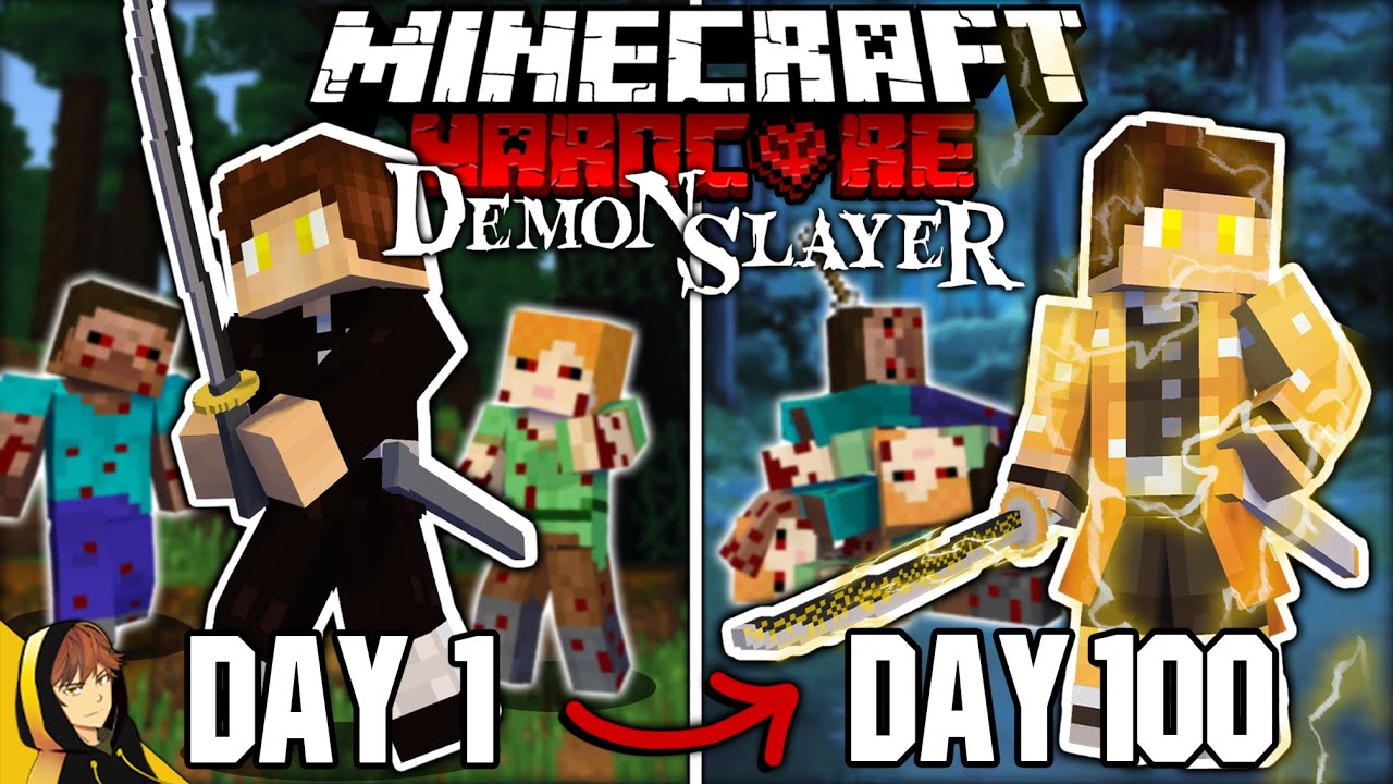 I Survived 100 Days in Hardcore Minecraft as a Demon Slayer... Here's What Happened!