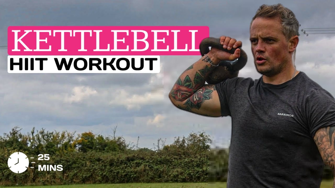 25 Minute Full Body KETTLEBELL HIIT Workout | With Kettle Swing Variations