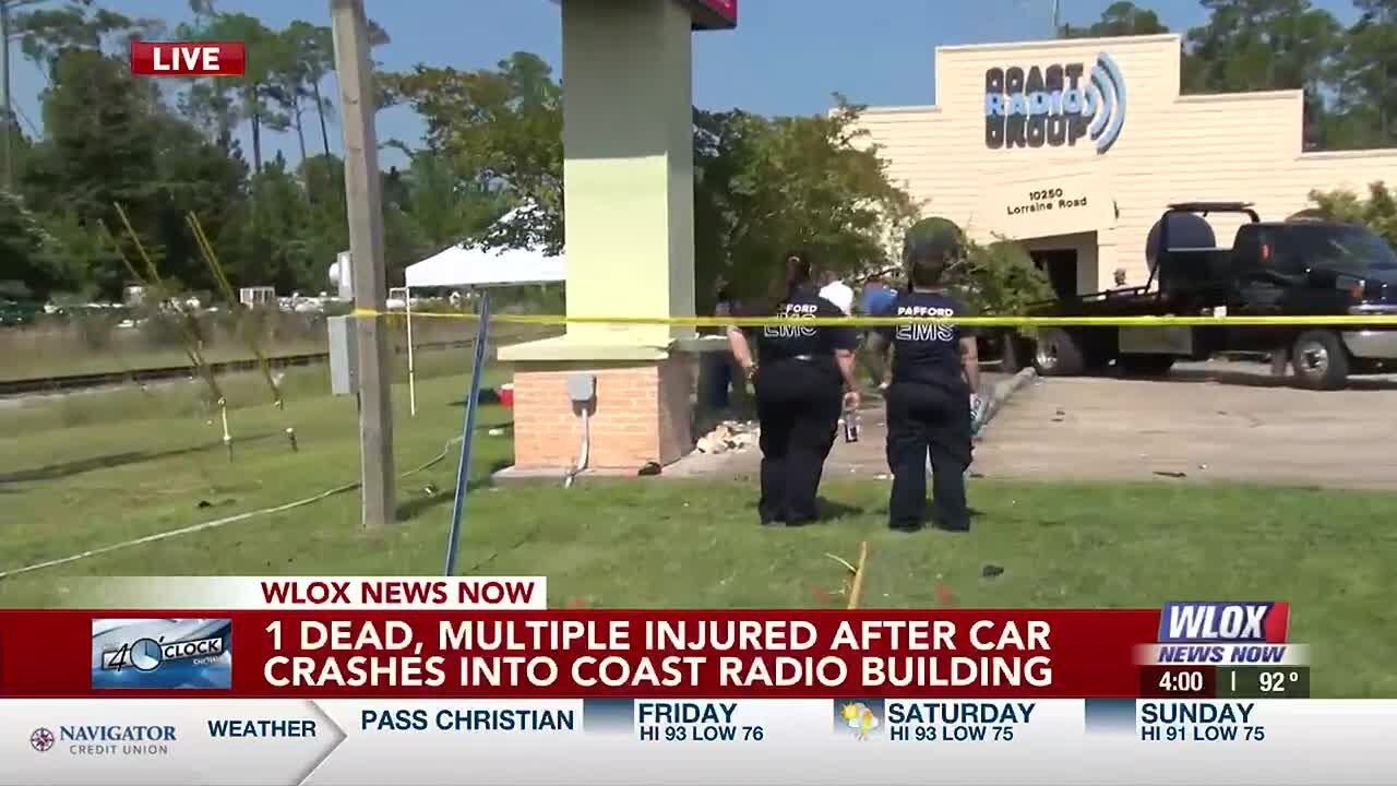 HAPPENING FRIDAY: One dead after car slams into Gulfport building at high speed