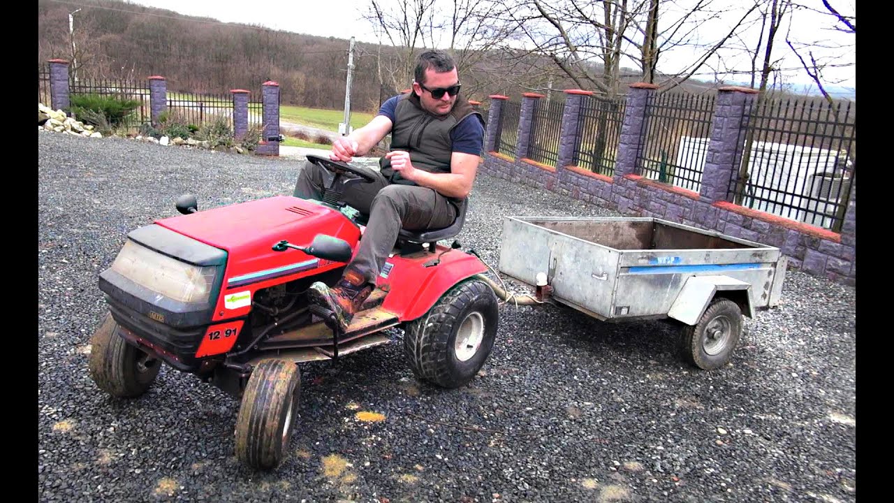 Small MTD tractor with tow-Cold Start-Pornire la rece și prezentare cu micuțul tractoraș MTD