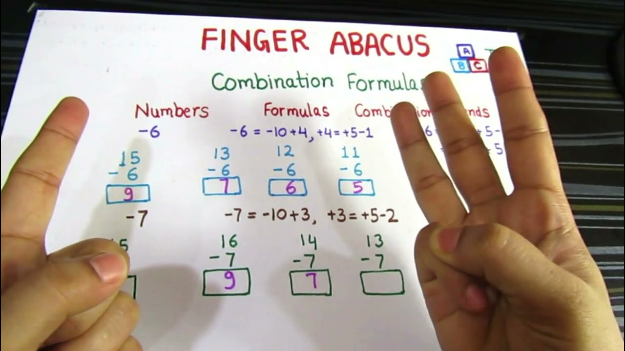 Finger Abacus (PART 10)| Hindi | When & How to use Combination Formulas (Subtaction)