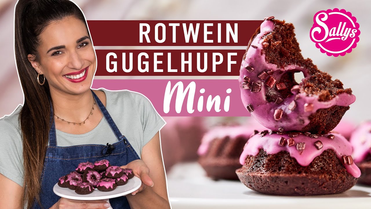 Mini Rotwein Gugelhupf (saftig) / schnell, einfach & schokoladig