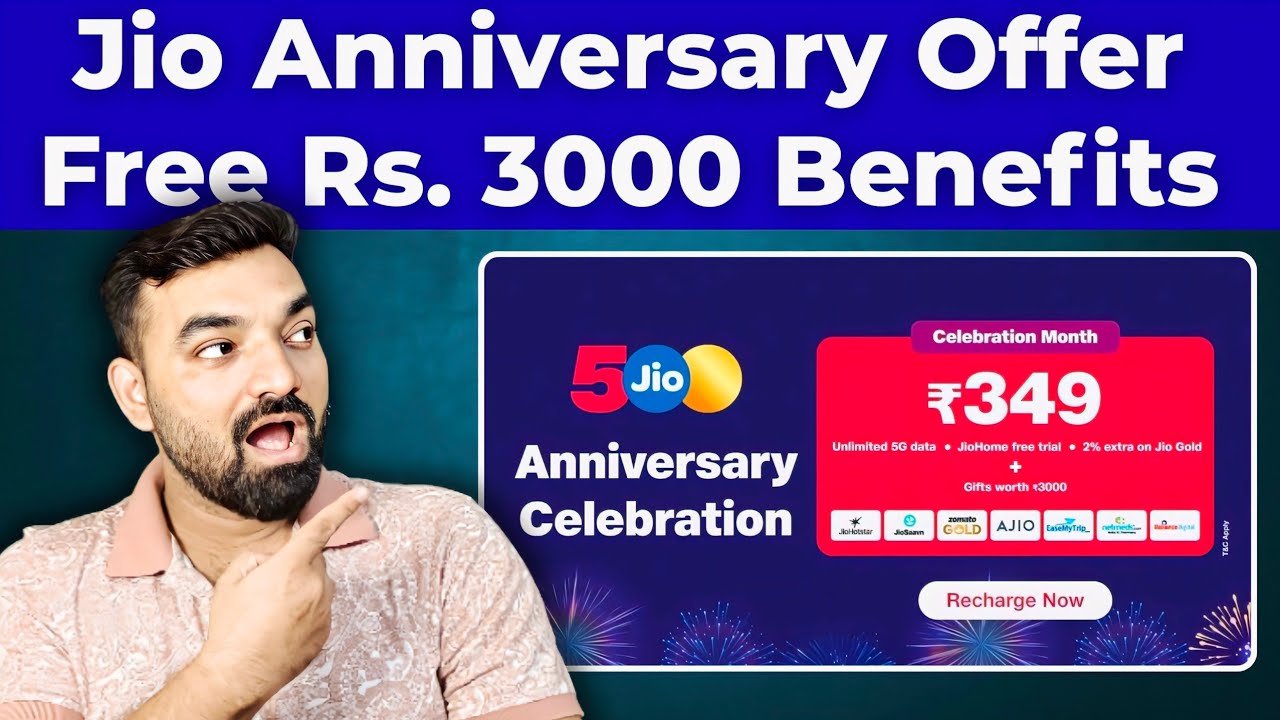 Jio Anniversary Celebration Offer | 60 Days Jio Airfiber Free | ₹3000 Benefits  #jio #jio5g 