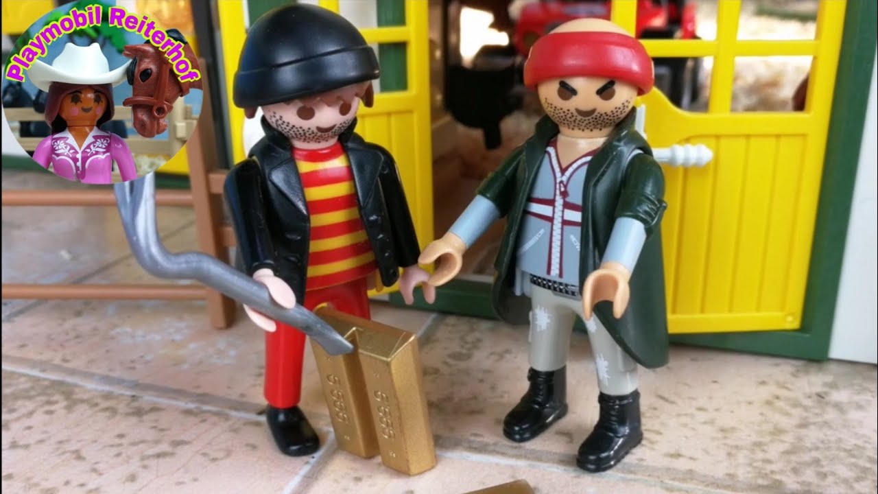 Playmobil Pferde - Überfall auf dem Reiterhof - Polizei Sperre Film deutsch Pferdehof 4K
