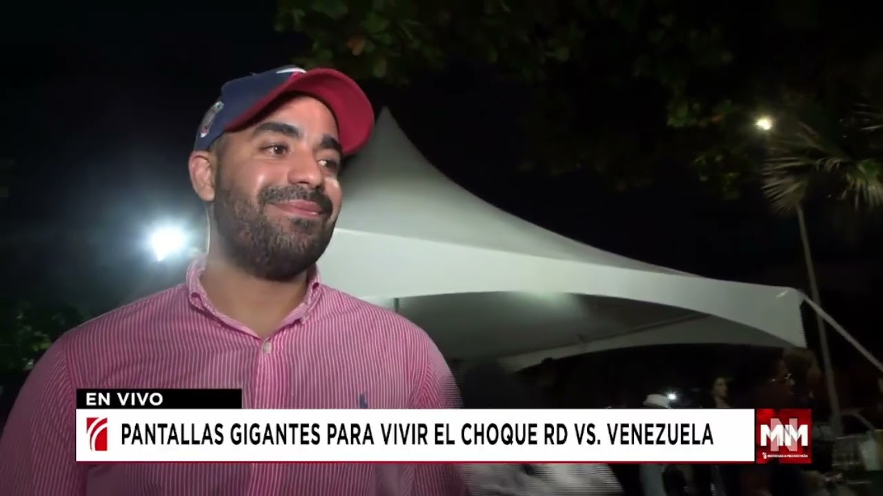 Pantallas gigantes para ver RD vs Venezuela