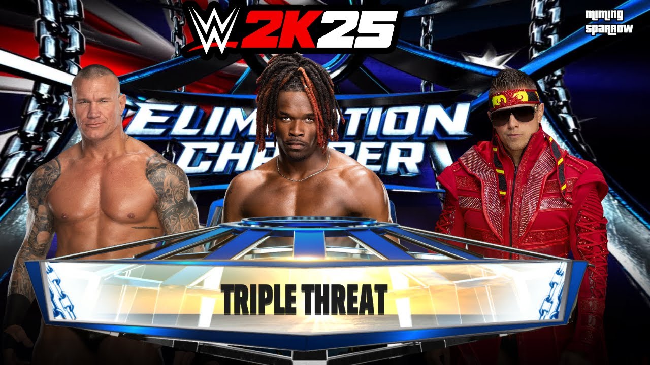 Randy Orton vs Je'Von Evans vs Miz - WWE Triple Threat Match in WWE 2K25