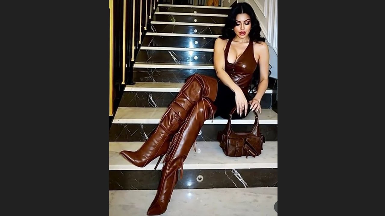 Leather Long Boots Outfit Ideas Every Woman Should Try #leathercomplex #longboots #fashion 