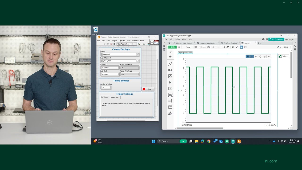 How to generate a frequency output with NI mioDAQ and LabVIEW