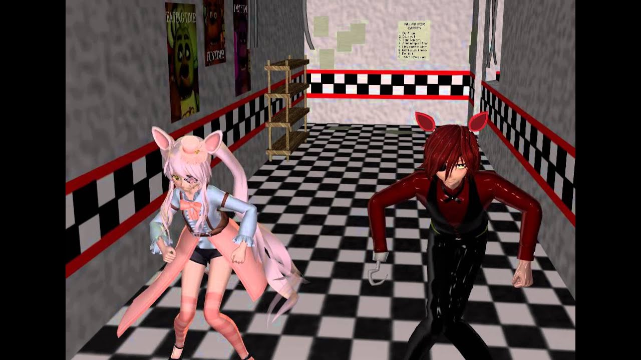 MMD x FNAF Foxy and Mangle Dance Scream