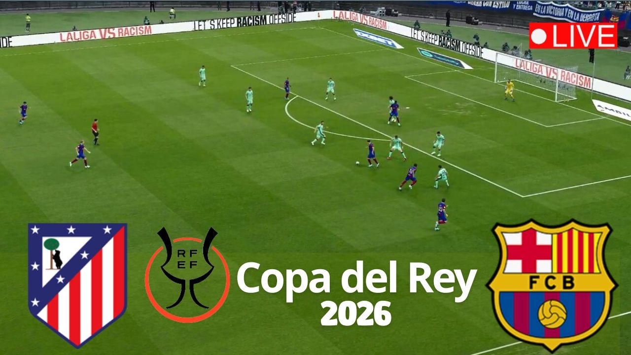 بث مباشر مباراة برشلونة ضد أتلتيكو مدريد اليوم كأس ملك إسبانيا نصف النهائي 2026 | PES Gameplay