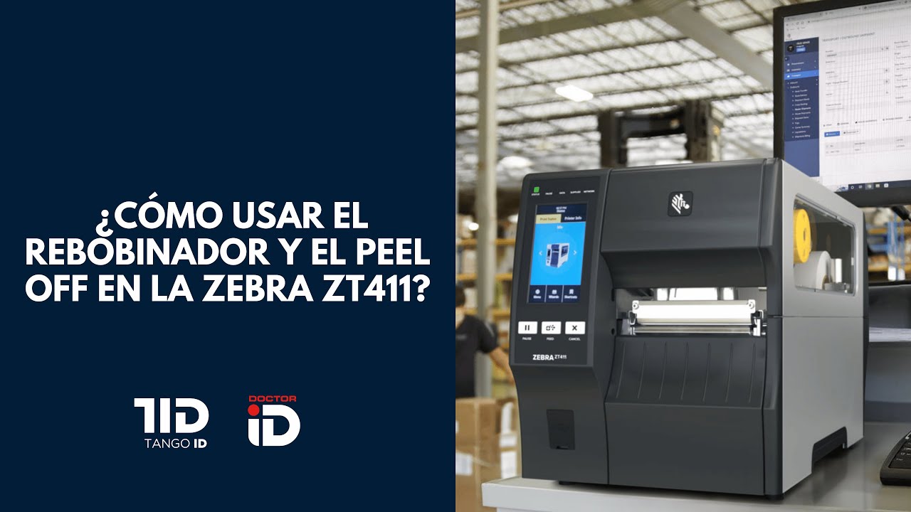¿Cómo usar el rebobinador y el Peel Off en la Zebra ZT411?