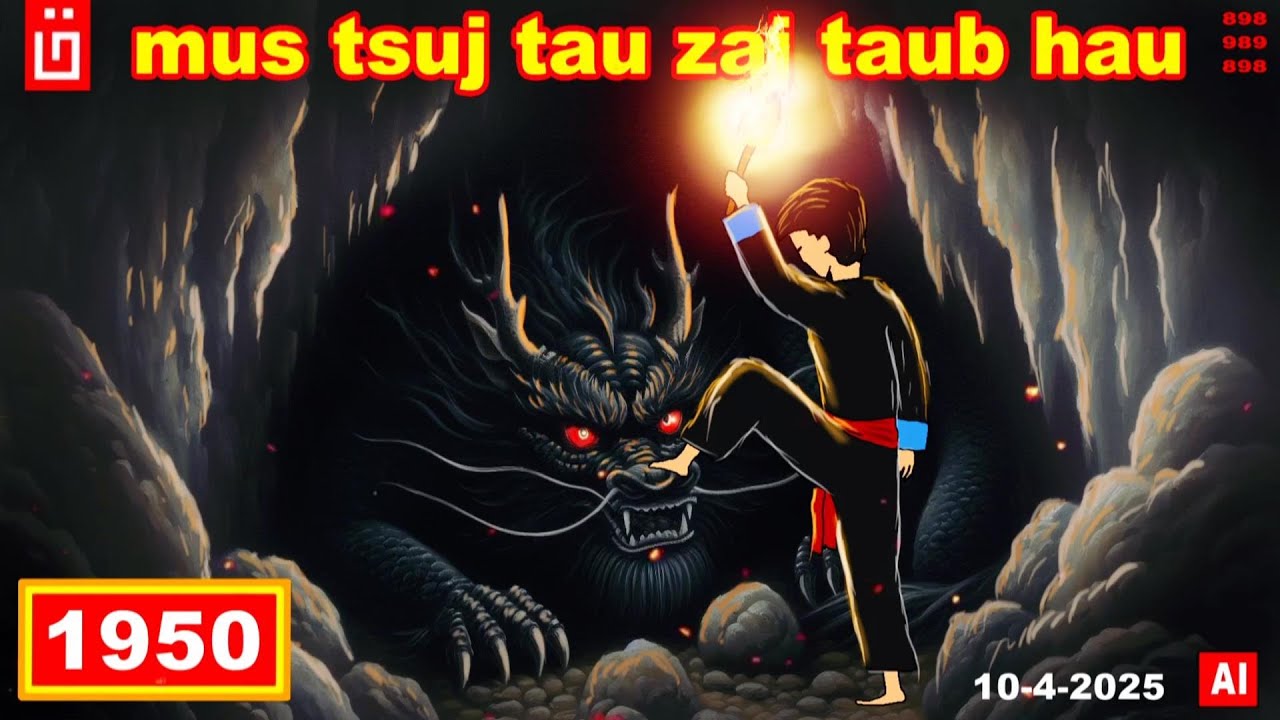 dab hais hmoob - 1950 - 10-4-2025 mus tsuj tau zaj taub hau, เหยียบหัวพญานาค, the Naga's head.