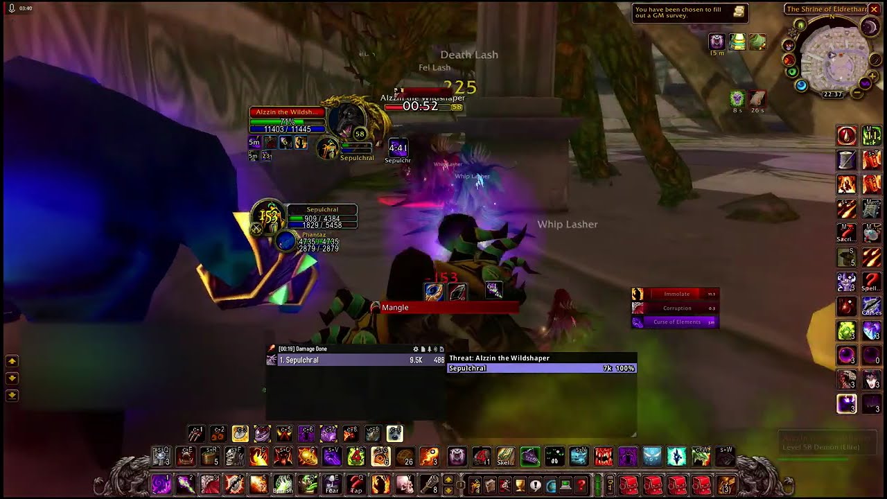 WoW Classic (Anniversary) - Pre-Patch DM:E Alzzin Cleaning Up Lashers Warlock PoV (2026-01-21)