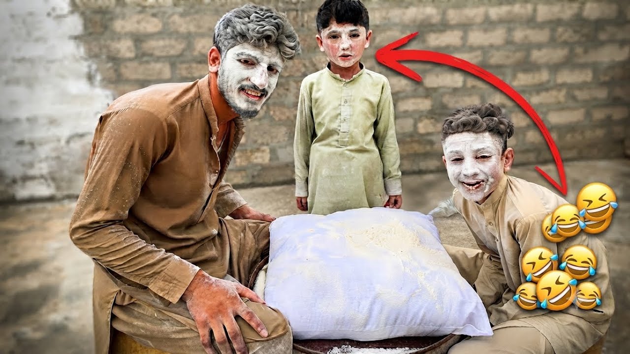 White Powder Challenge! 👻 See who looks the funniest.😂😂