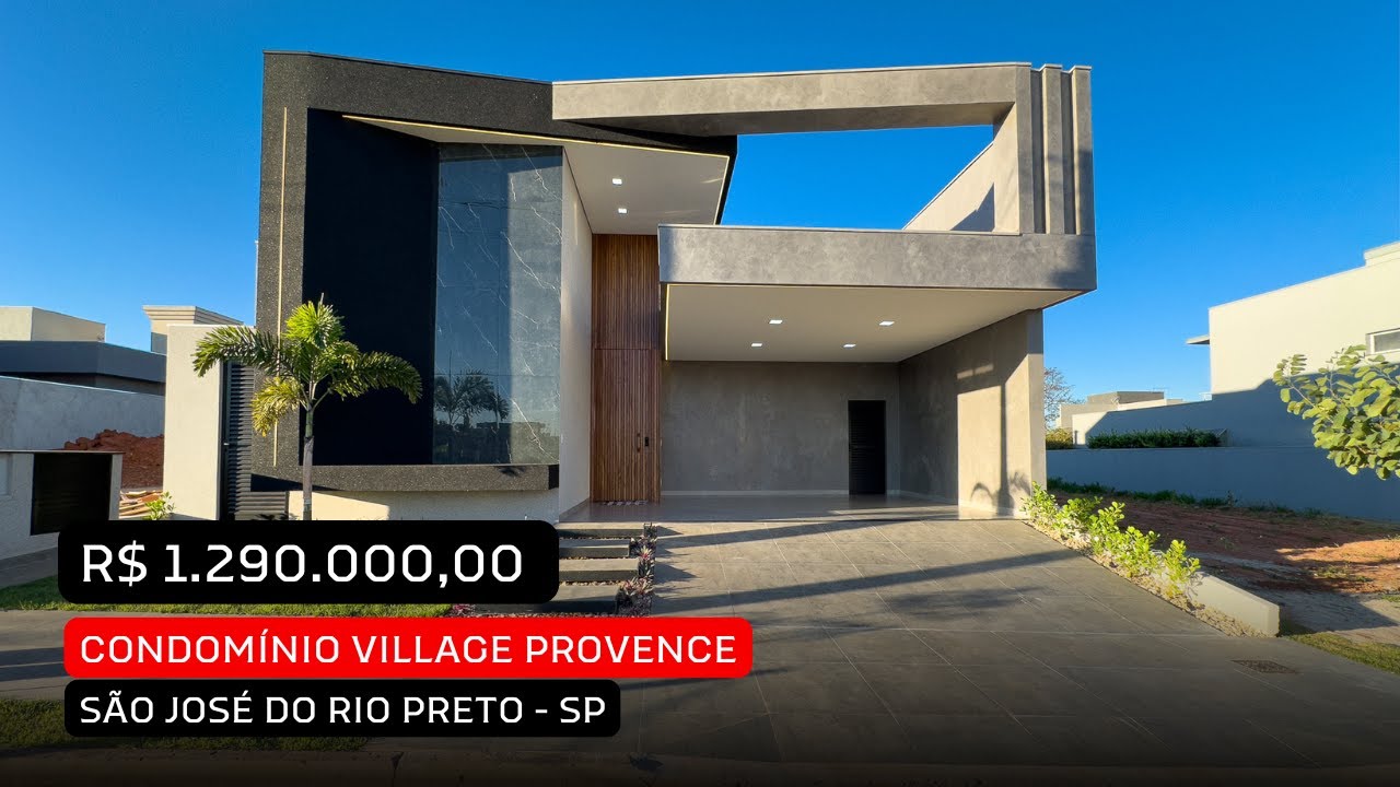 INDISPONÍVEL R$ 1.290.000,00 Casa Nova Para Venda Condomínio Village Provence, São José do Rio Preto