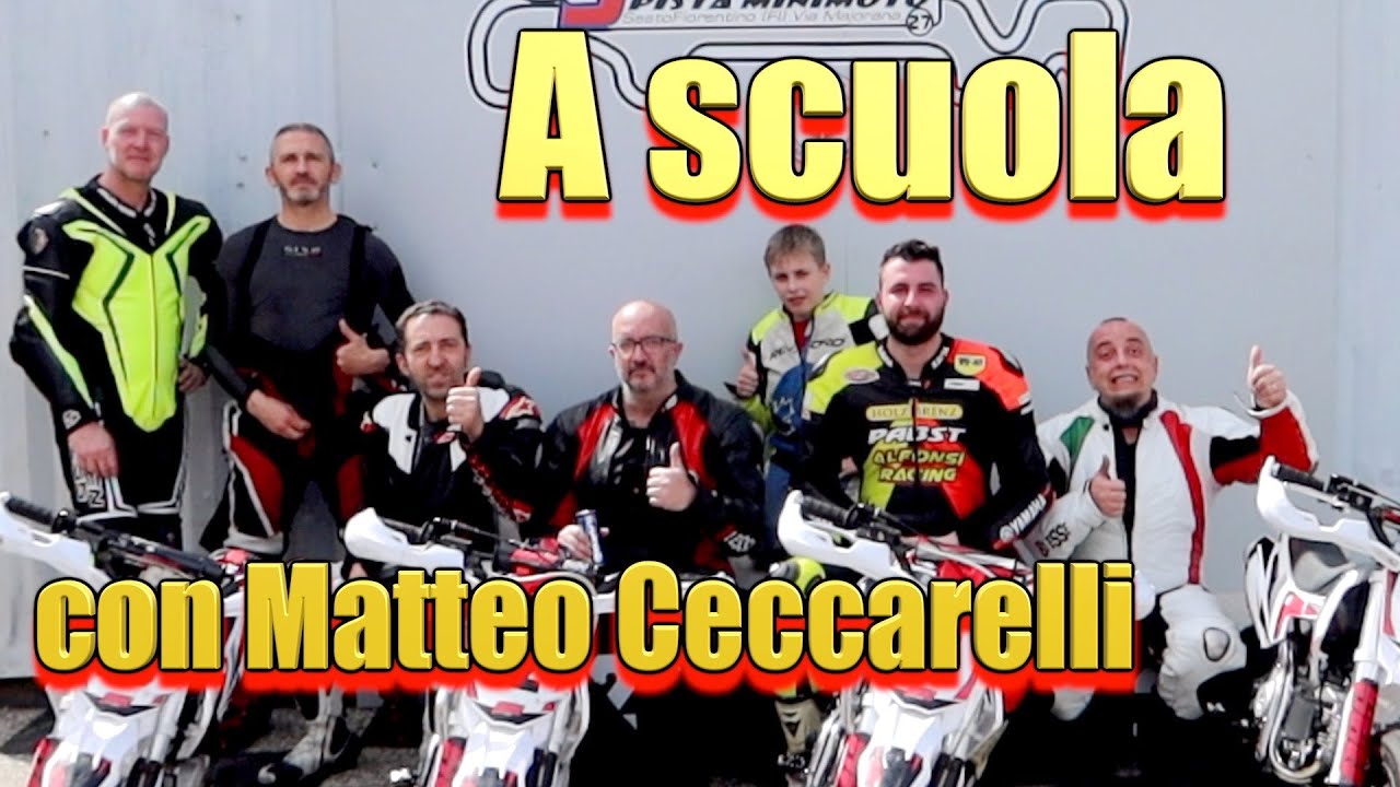 A SCUOLA di PIT BIKE con MATTEO CECCARELLI - PROVIAMO ad IMPARARE come si sta in MOTO