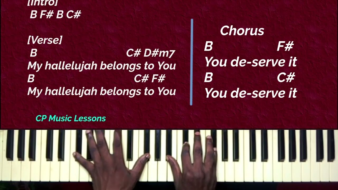 Вы этого заслуживаете. Джей Джей Хэрстон и YOUTHFUL PRAISE. Аккорды для фортепиано.