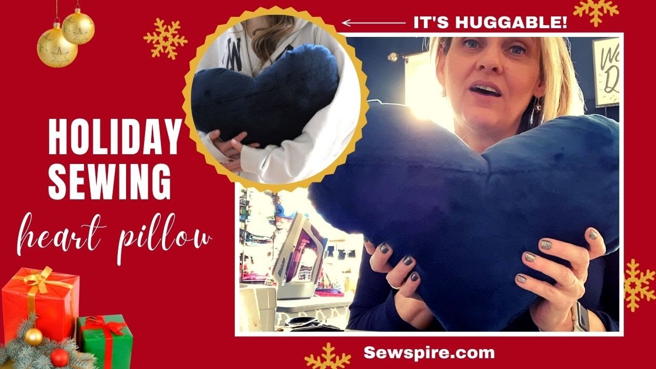 Sew Inspired by Random Acts of Kindness --- How to sew a weighted minky heart shaped pillow ❤️