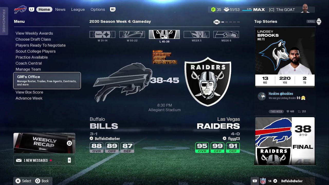 Vs Raiders