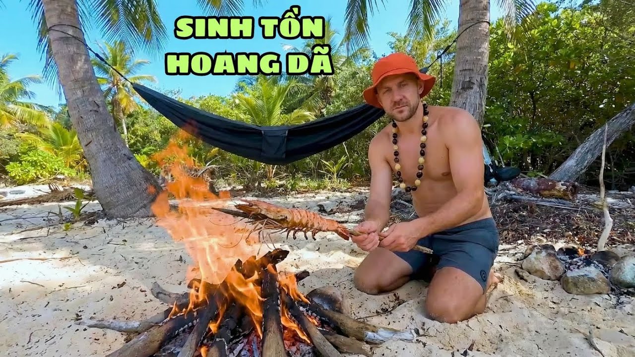 Sinh Tồn Một Mình Trên Đảo Hoang - Bắt Tôm & Cua Khủng Nướng Ăn