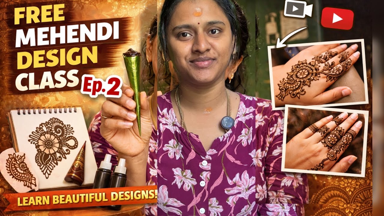 How to learn Mehendi from Basic | Class 2 | GK Mehendi Art Official 