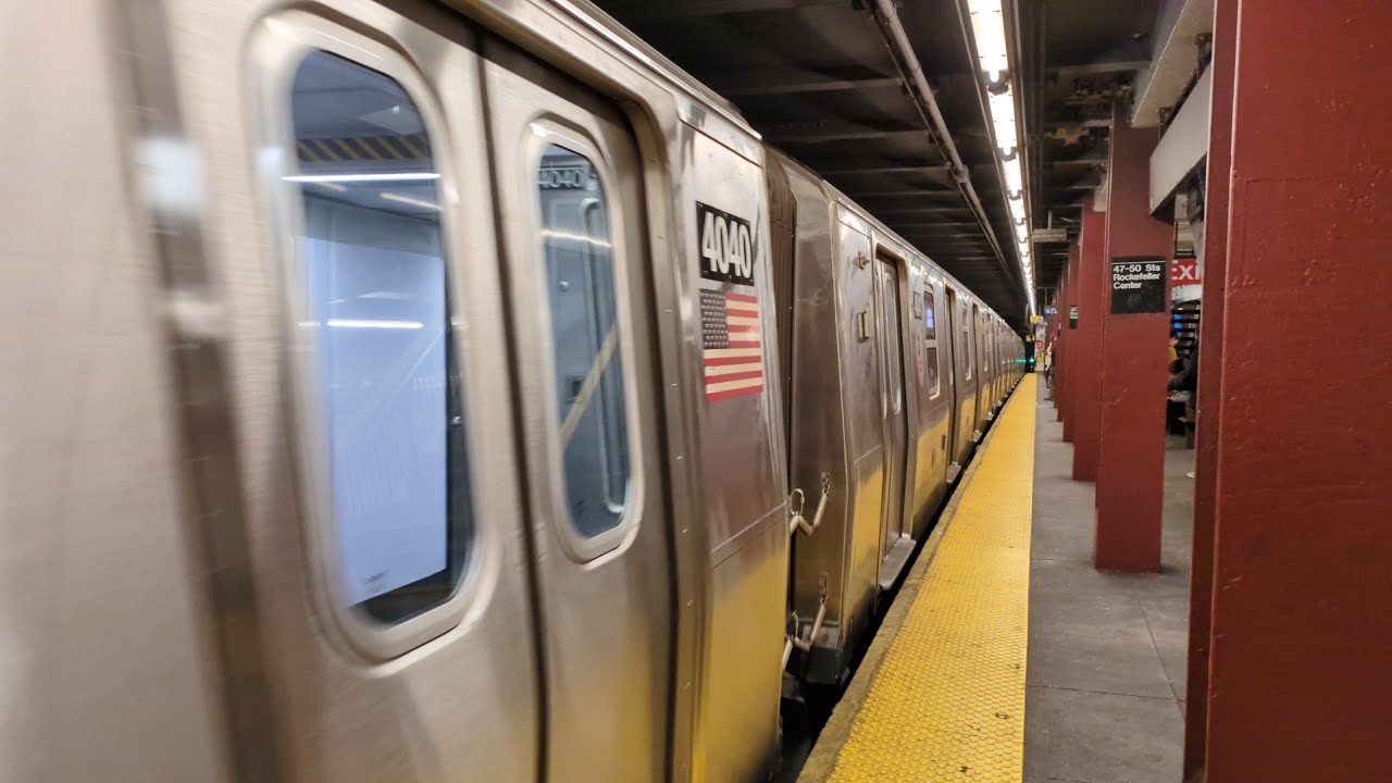 NYC Subway: 10 Car R211T Open Gangway Transfer on 6 Av