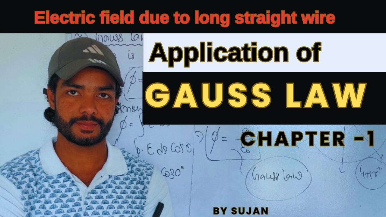 Application of Gauss Law | Electric field due to an infinitely long uniformly charged straight wire 