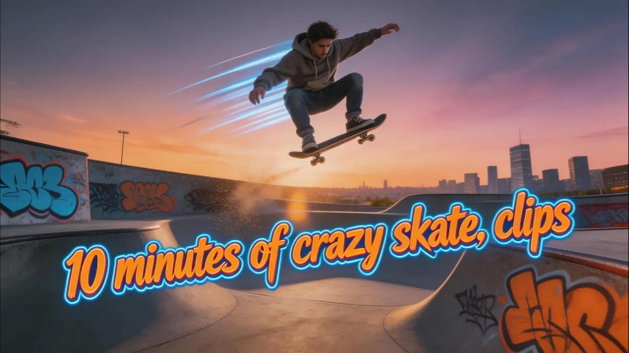 10 Minutes of crazy Skate clips you must watch!!!!!!!!